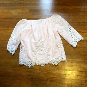Lace off the shoulder blouse